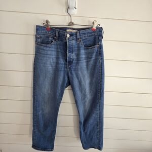 Levi's Wedgie Straight High Rise Jeans in Bridge of Bellflower - Size 29